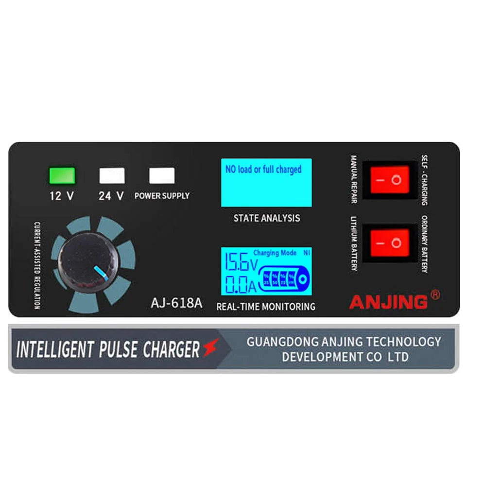 kydely NEW 400W 12V/24V Heavy Duty Smart Car Battery Charger Automatic Pulse Repair Trickle