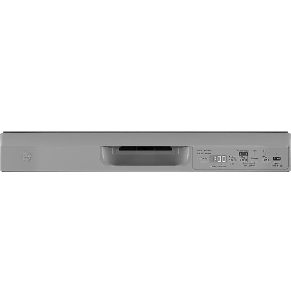 GE - Front Control Built-In Dishwasher, 52 dBA - Stainless steel