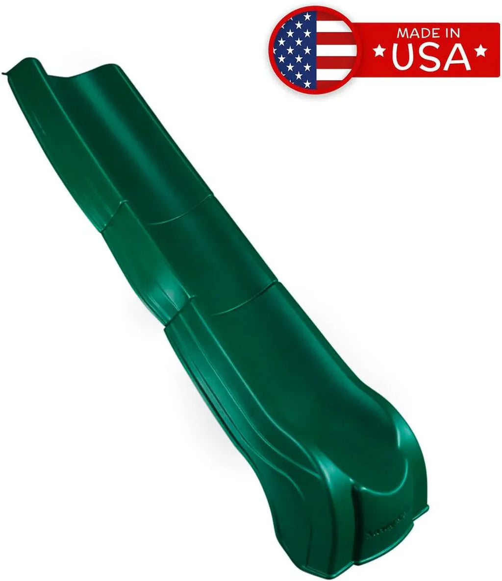 Swing-N-Slide NE 4699-T Super Summit Slide 3 Piece Plastic Scoop Slide for 5' Swing Set Deck Heights, Green