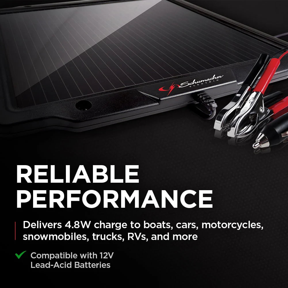 Schumacher Solar Battery Charger and Maintainer- 4.8 Watt, 12V