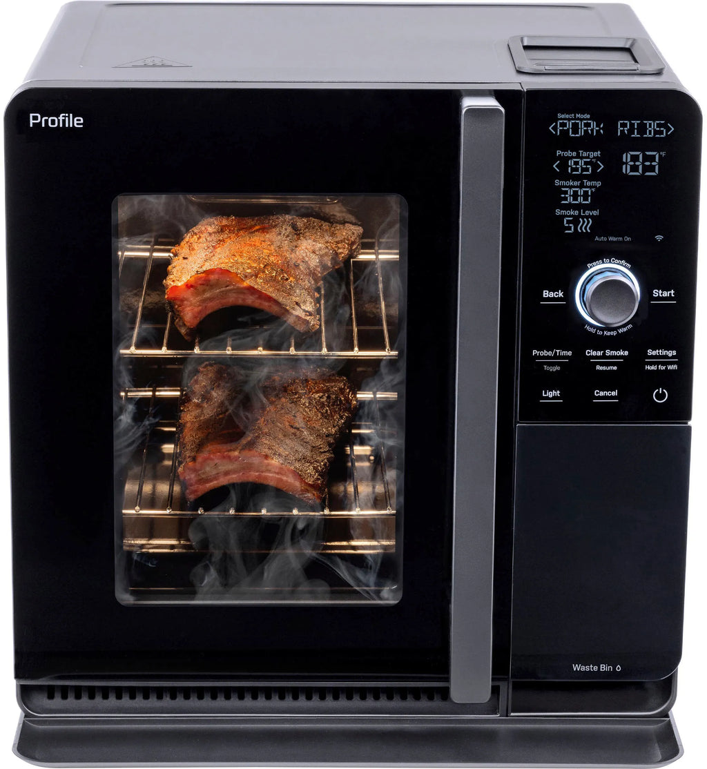 GE Profile – Smart Indoor Smoker – Black