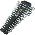 KTI 16-Piece Metric Ratcheting Reversible Wrench Set