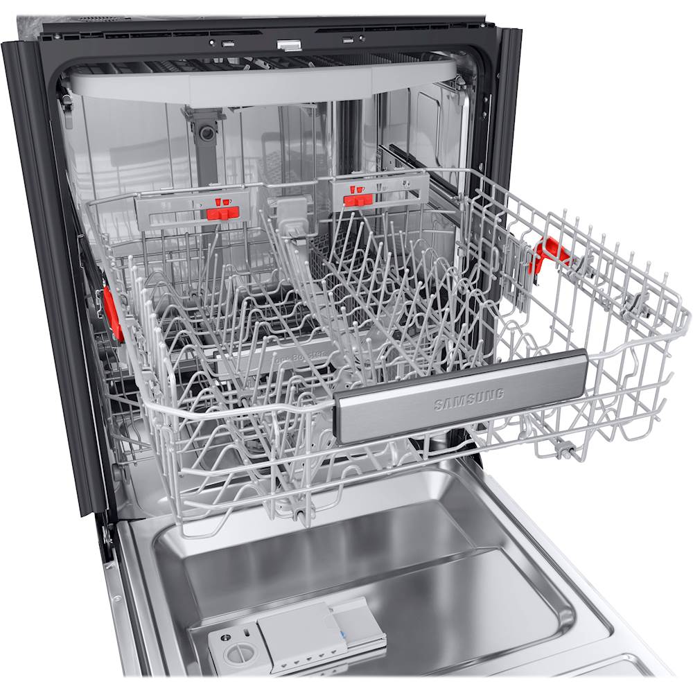 Samsung - Linear Wash 24 Top Control Built-In Dishwasher with AutoRelease Dry, 39 dBA - Stainless steel