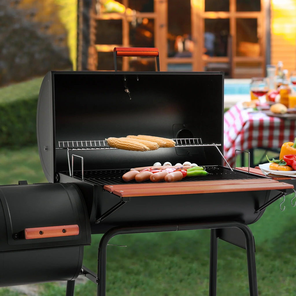 Royal Gourmet CC1830W 30 Barrel Charcoal Grill with Offset Smoker