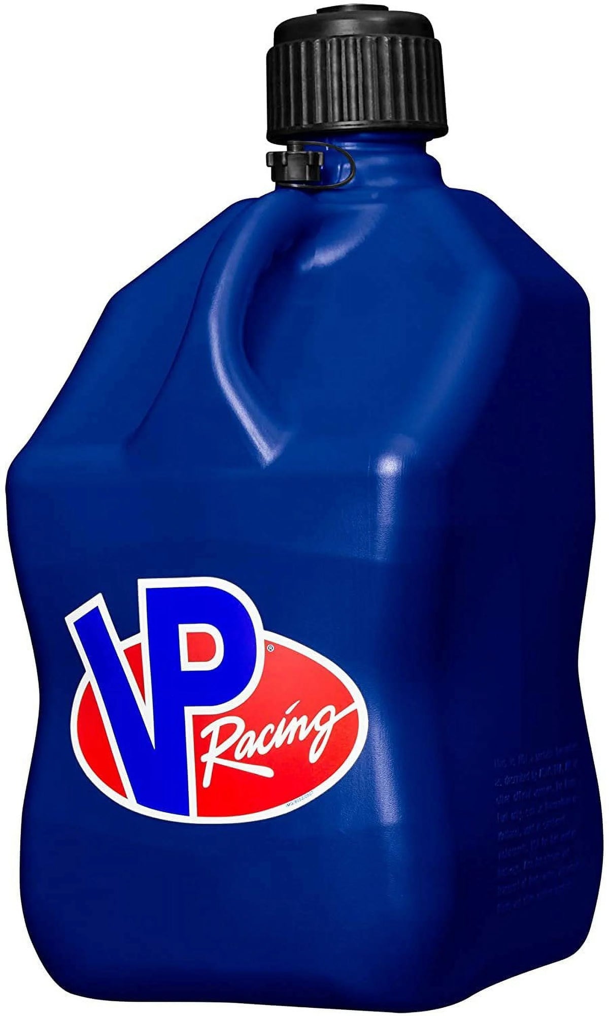 VP Racing Fuels Motorsport 5 Gallon Square Even-Density Plastic Utility Jug Blue 2 Pack. Features Close-Trimmed Cap and Neck for Tight Seal