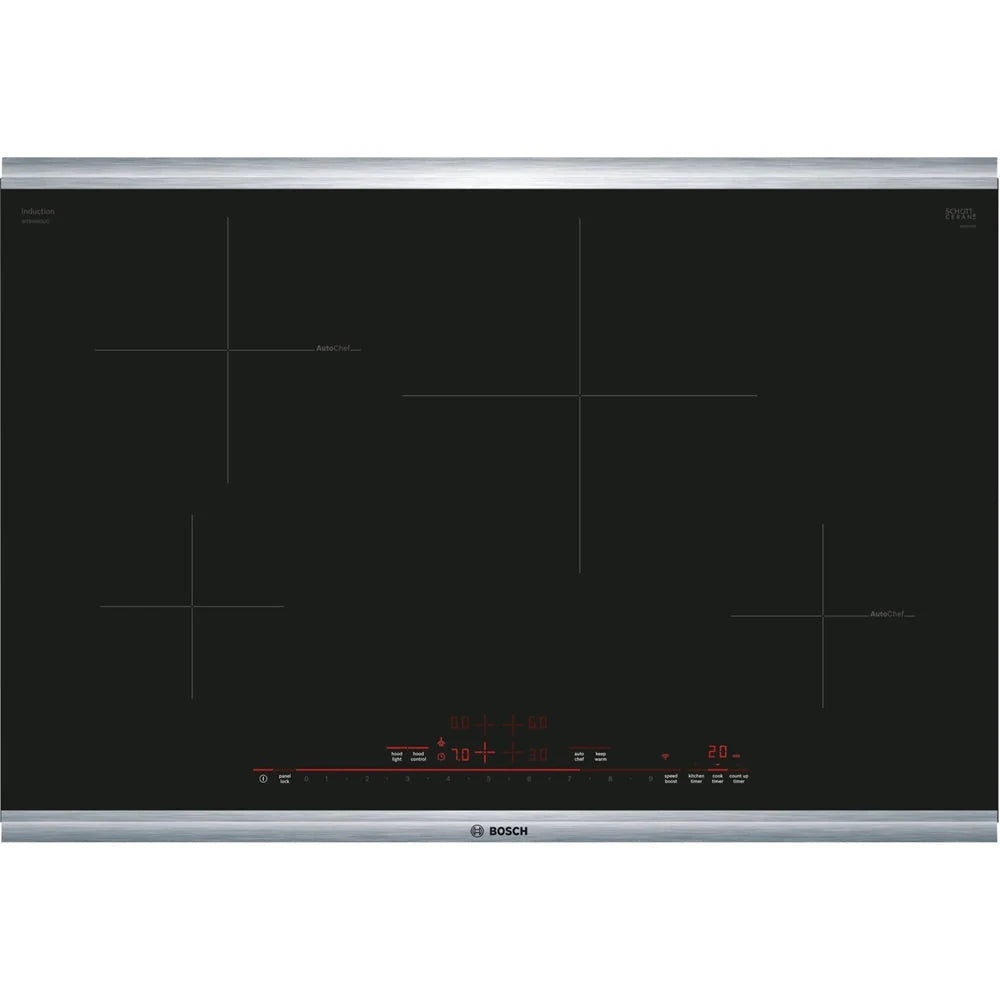 Bosch 800 Series 30 Built-In Electric Induction Cooktop with 4 elements and HomeConnect