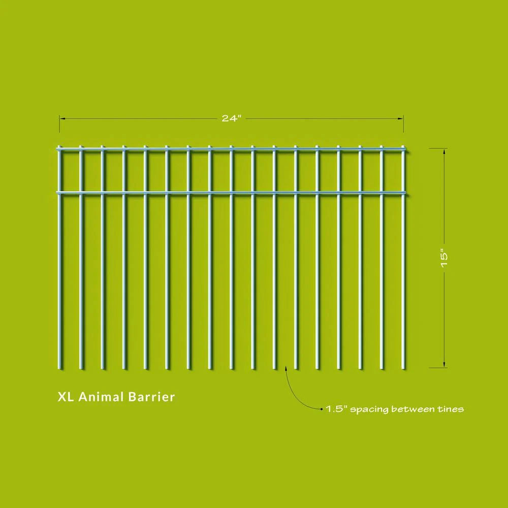 Dig Defence 5 Pack No-Dig XL Animal Barrier Fence for Max Protection 15 L x 24 W Galvanized Steel