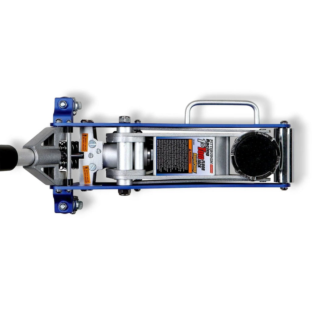 Jack Floor 1.5 Ton 3000 Lb Car Lift Low Profile Rapid Pump Lift Aluminum Racing Car-Blue