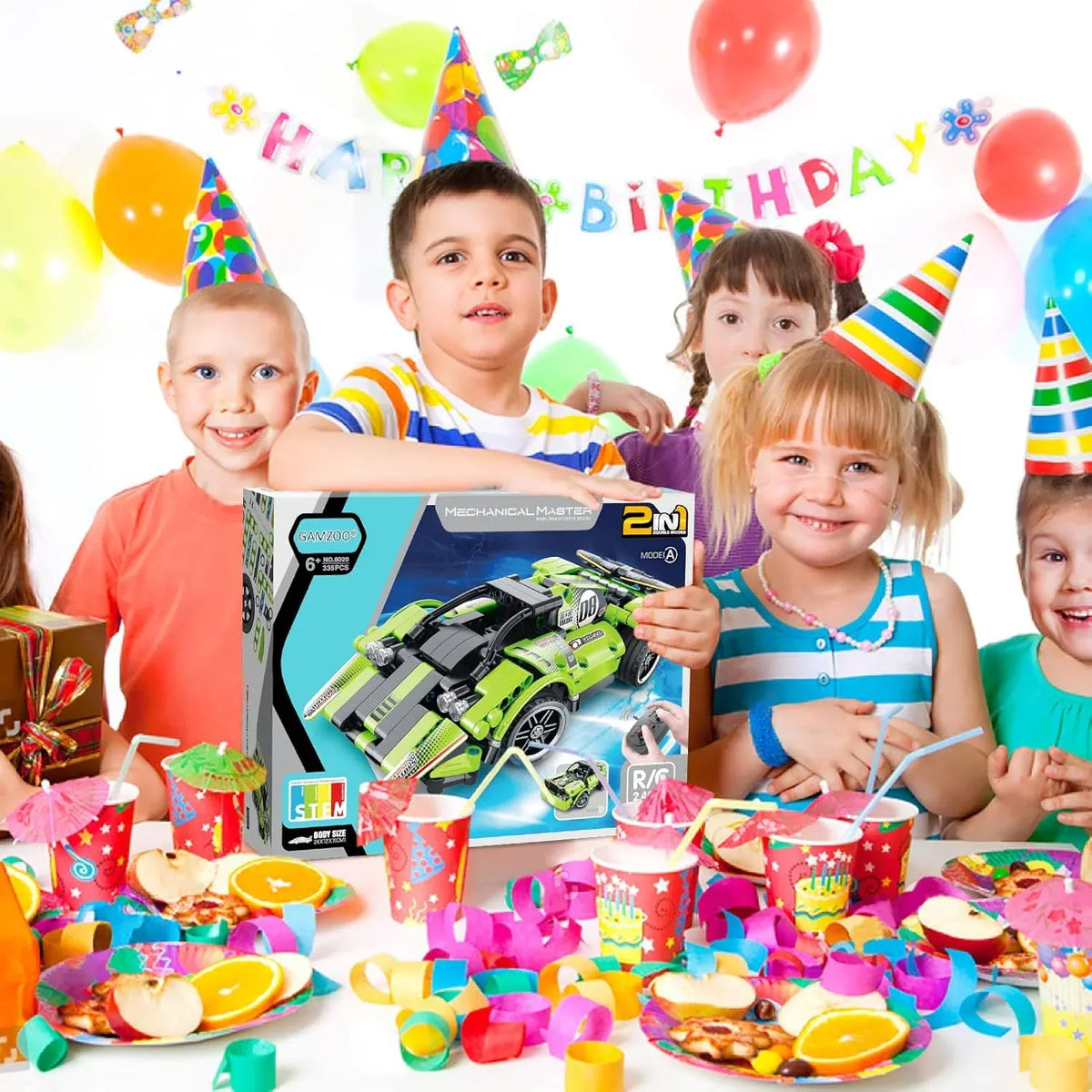 Building Toys for Kids with 2-in-1 Remote Control Racer Snap Together Engineering Kits Early Learning Racecar Building Blocks - Best Gift for 6 7 8 9ï1⁄4Year Old Boys and Girls