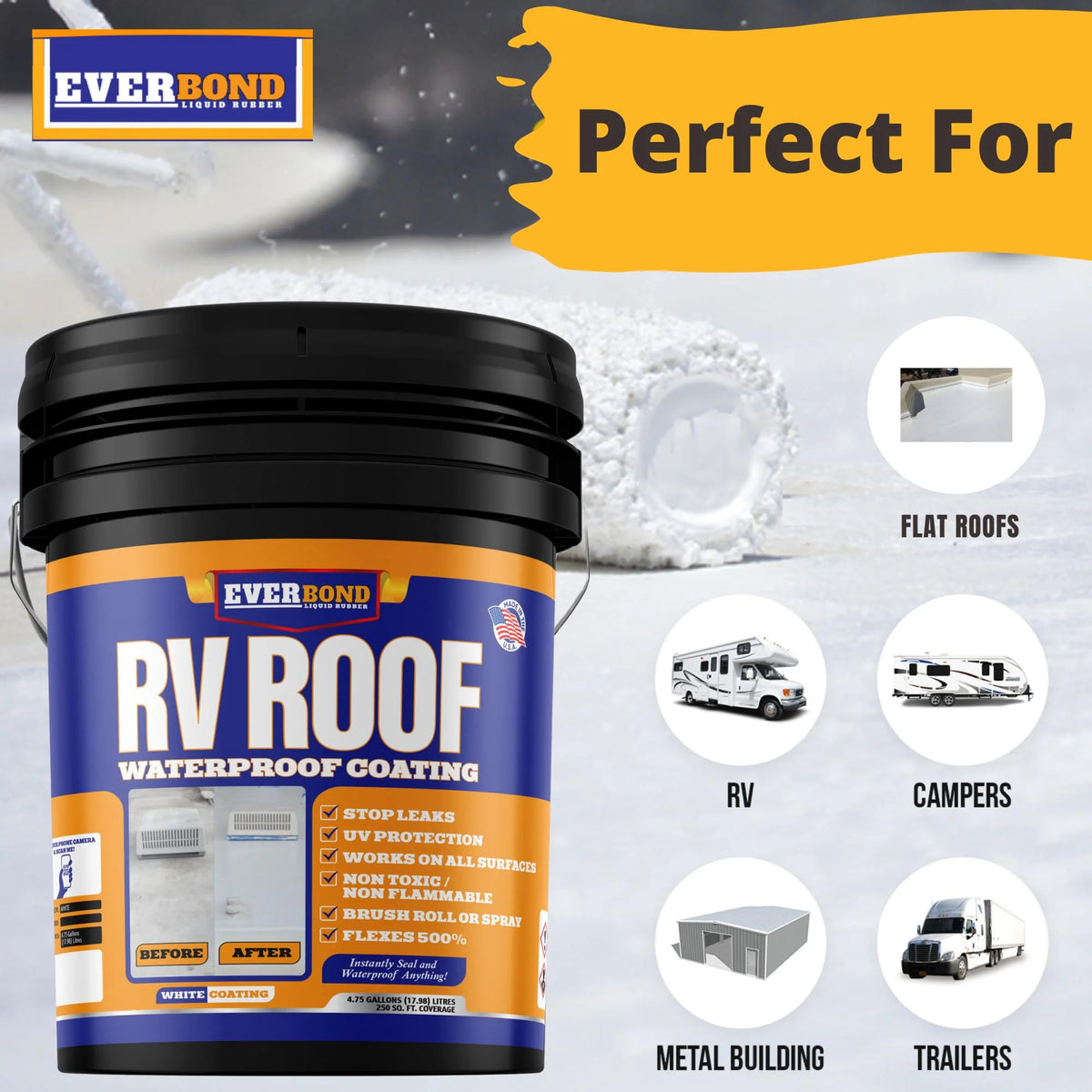 Everbond Roof Waterproof Coatings Reflective