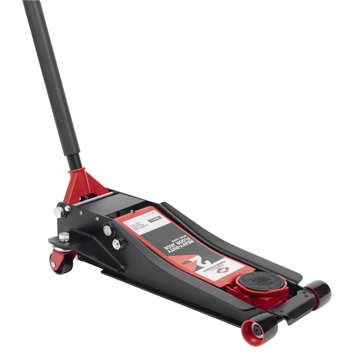 American Forge & Foundry AFF - Service Jack - 2 Ton Capacity - Lightning Lift - Short Chassis - Low Profile - 2 pc Handle - 2.75 Min H to 19.7 Max H - Heavy Duty