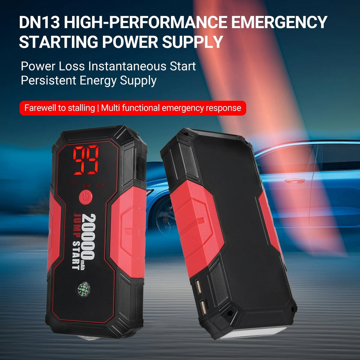 Lepmerk DN13 Auto Portable Bank, 600A Peak Current, Multi Function