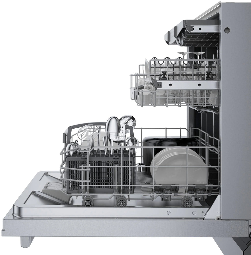 Bosch - 800 Series 24 Top Control Smart Built-In Dishwasher with 3rd Rack and 42 dBA - Silver