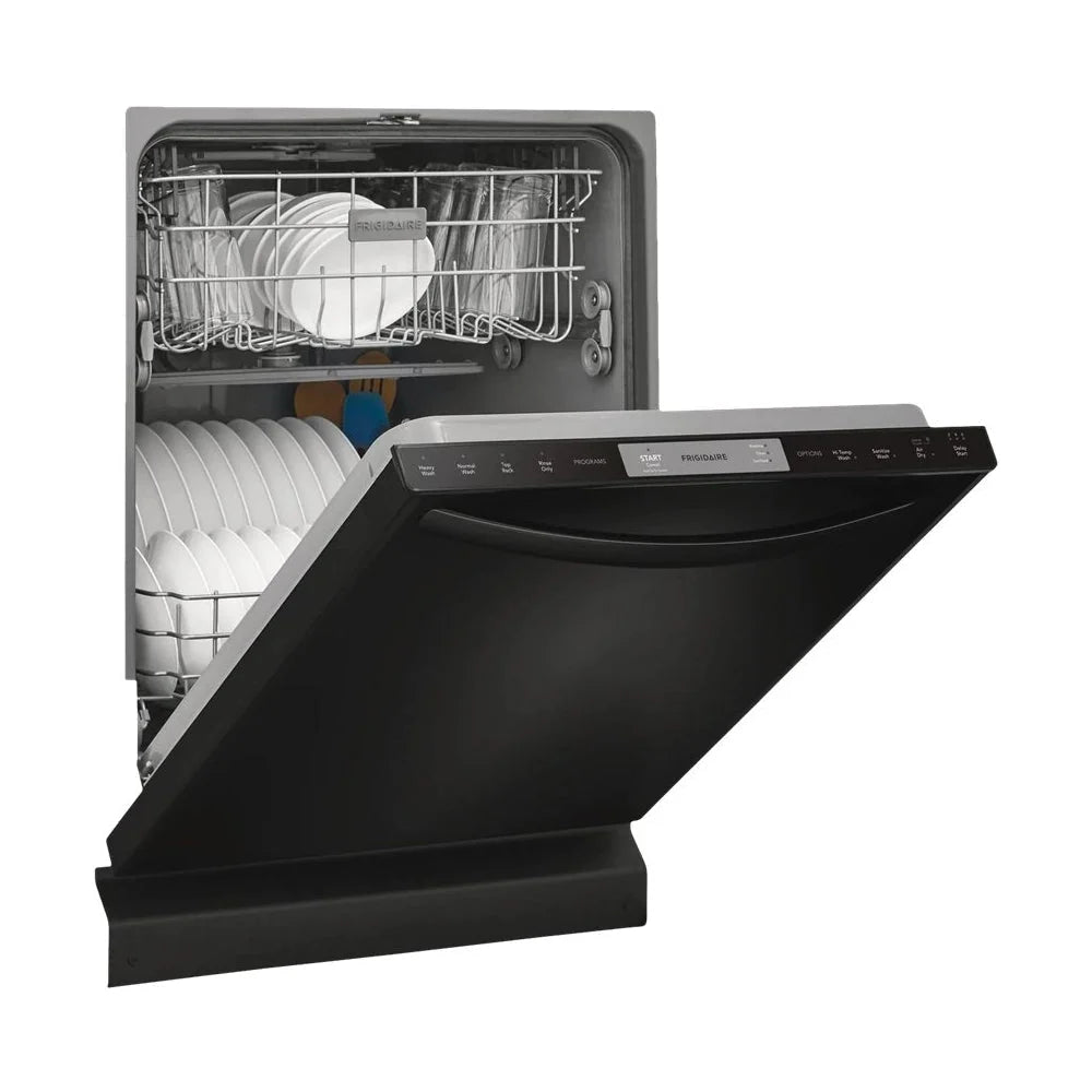 Frigidaire - 24 Compact Top Control Built-In Dishwasher with 54 dBa - Black
