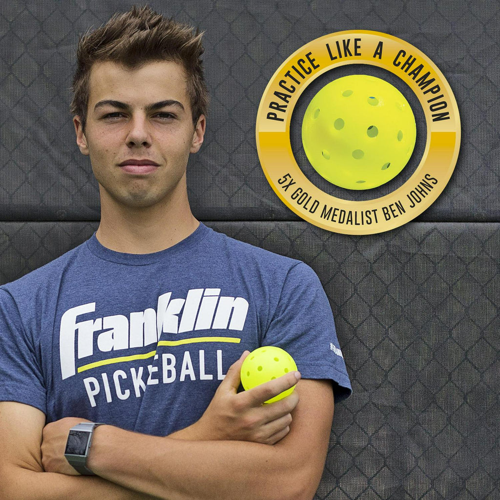 Franklin Sports Outdoor Pickleballs X40 Optic Yellow Balls 100 Pack
