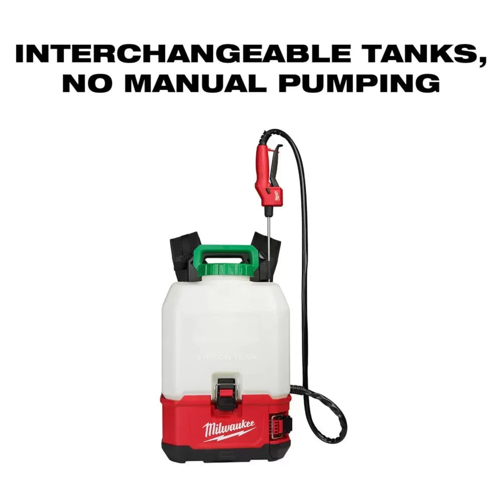 Milwaukee 2820-20PS M18 18V 4 Gallon Switch Tank Backpack Sprayer, Bare Tool