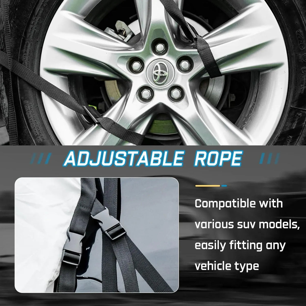 SUV Tents for Camping 6 Person Waterproof, Car Family Camping Tent with Tailgate Attachment for SUV, Jeep, Truck with Cap, Easy Setup Large Tent for Outdoor Camping