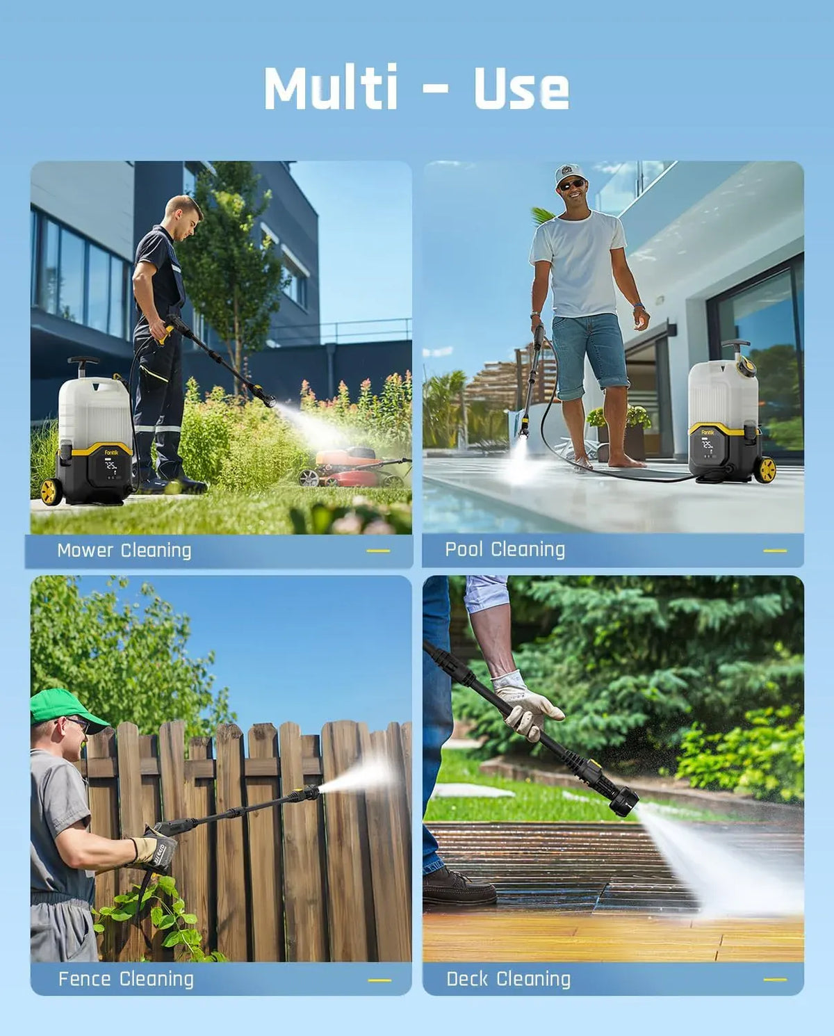 Fanttik NB8 Ultra Cordless Pressure Washer & Fanttik TurboLite W10 APEX External Rotor Brushless Motor Mini Chainsaw Cordless