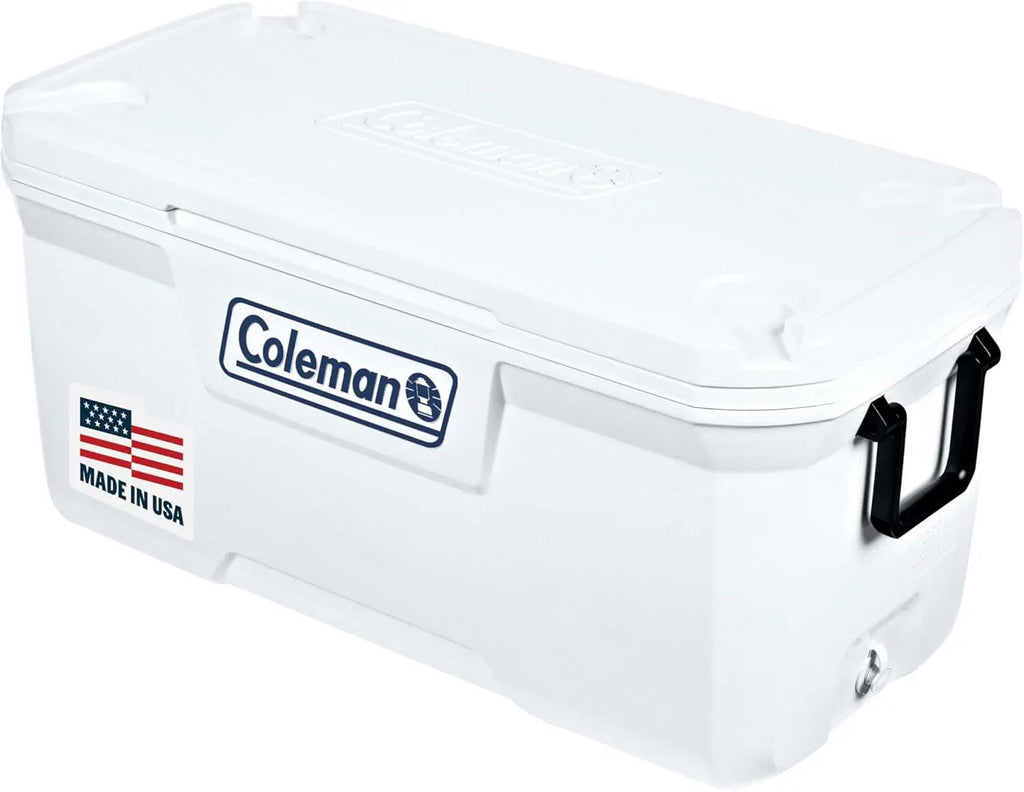 Coleman Marine Cooler with Fully Insulated UV Guard Lid & Body, Keeps Ice for 3+ Days, Great for Boating & Fishing, 52qt/100qt Wheeled/120qt Options
