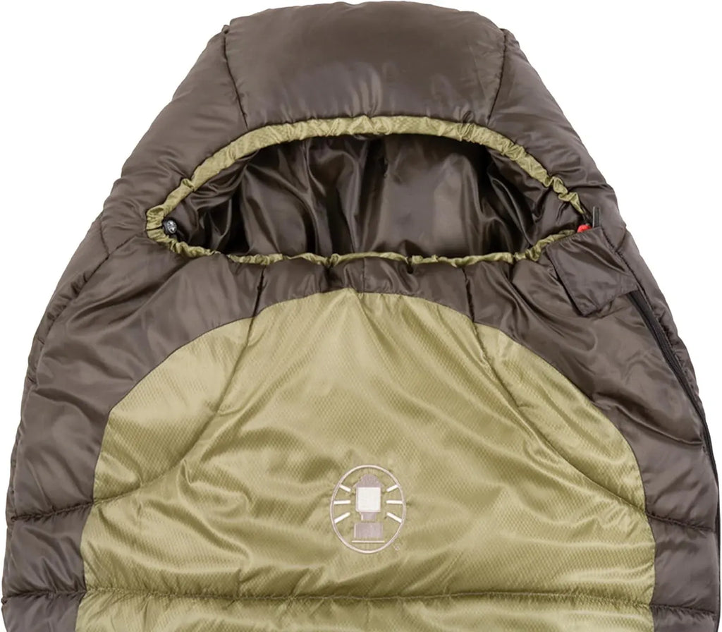 Coleman North Rim 0Â°F Big & Tall Sleeping Bag, Cold-Weather Mummy Sleep Sack with No-Snag Zipper & Adjustable Hood for Warmth & Ventilation, Large Camping Sleeping Bag