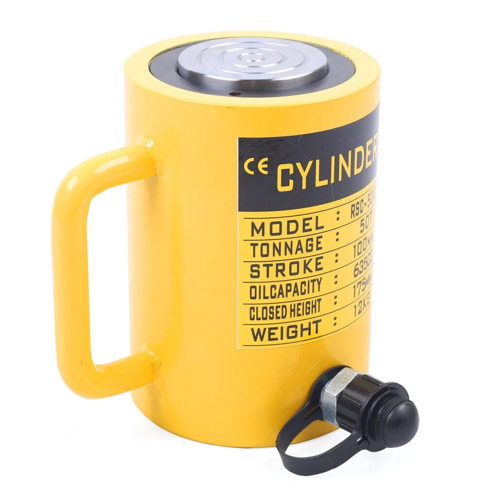 50-Ton 4Stroke Hydraulic Cylinder Jack Single Acting Lifting Ram 635CC Cylinder