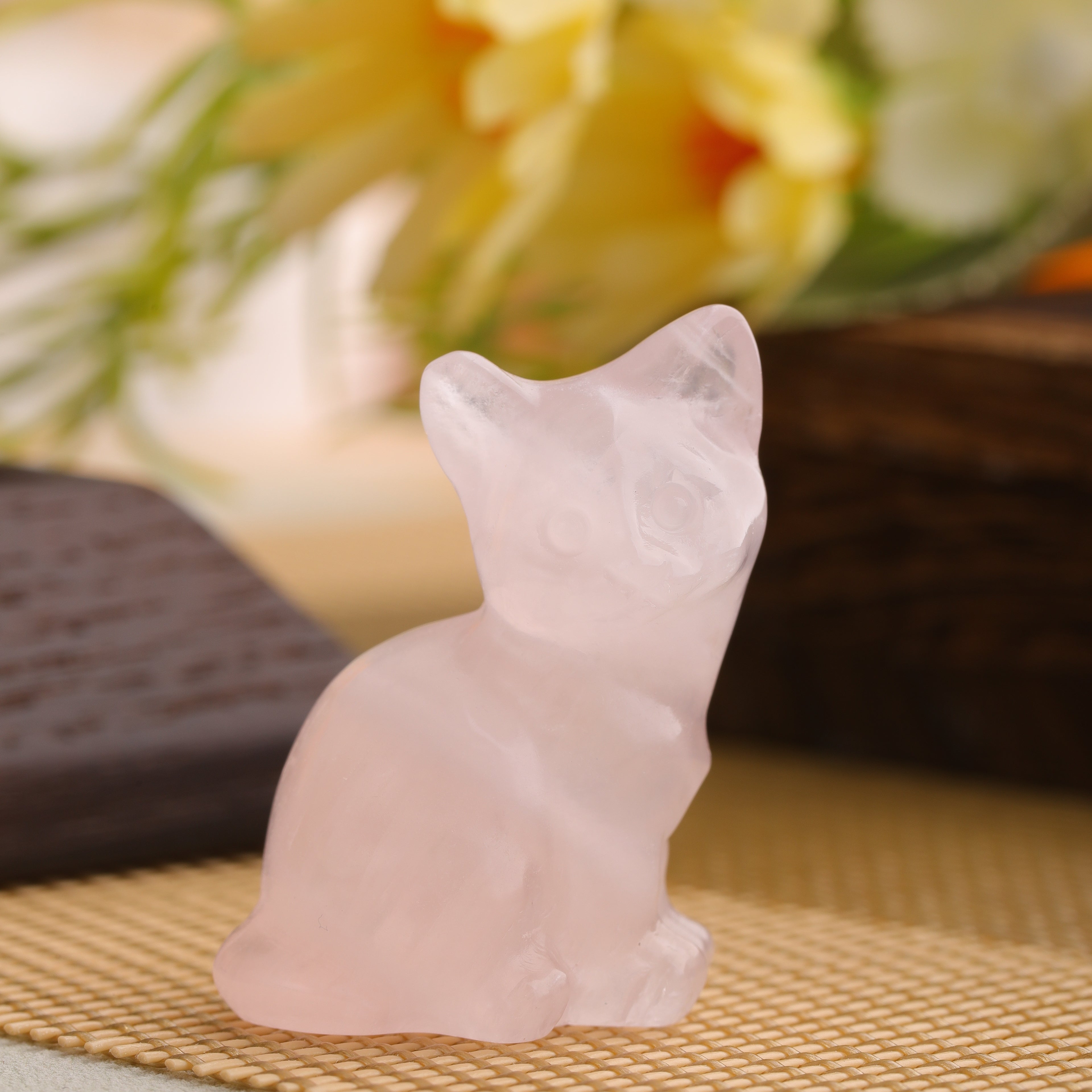 Cat Crystal Figurines, Cute Kitten Statues for Kitten Lovers and Collectibles, Cat Decor Fingurines for Home Desk Office