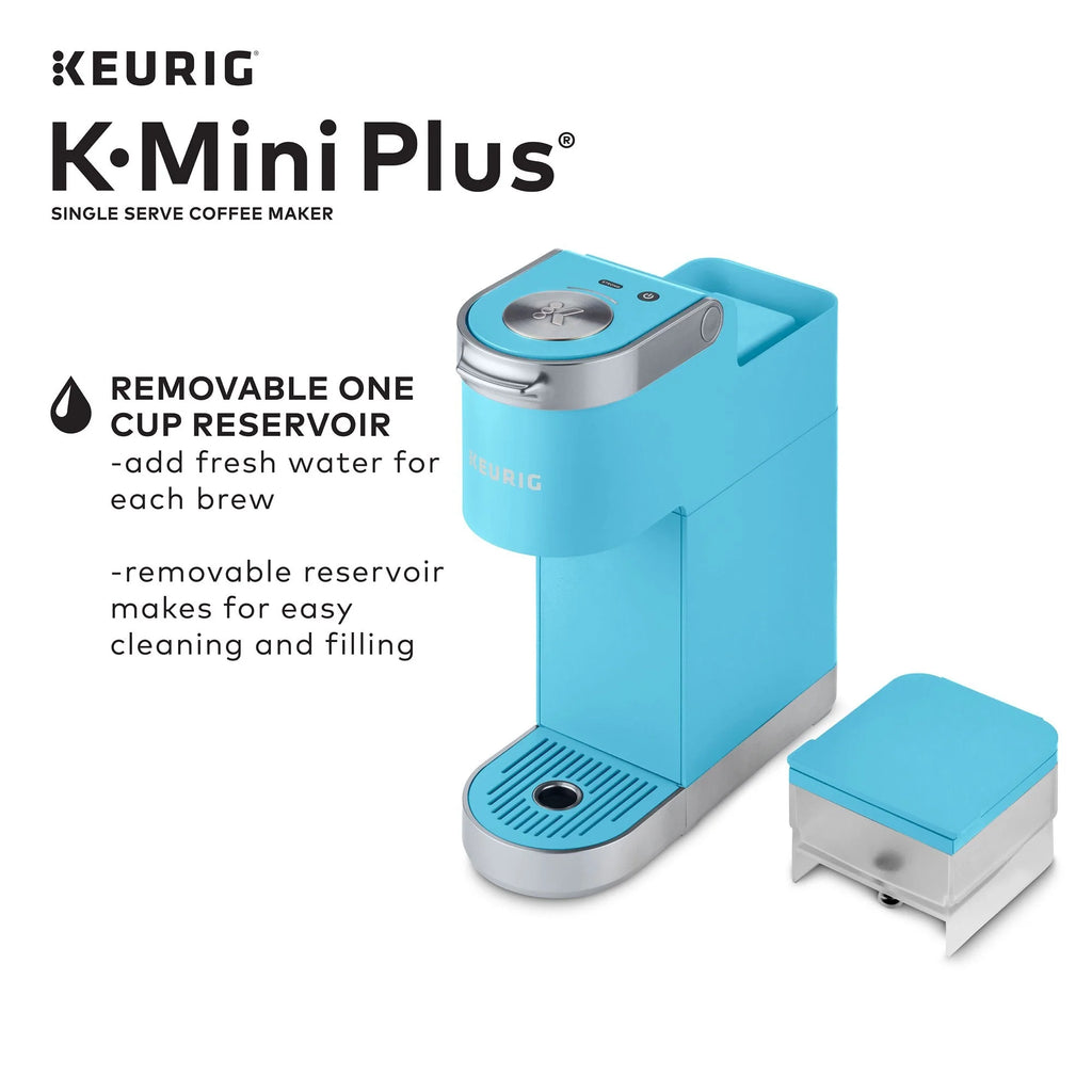 Keurig K-Mini Plus Single Serve K-Cup Pod Coffee Maker， Cool Aqua💝 Last Day For Clearance