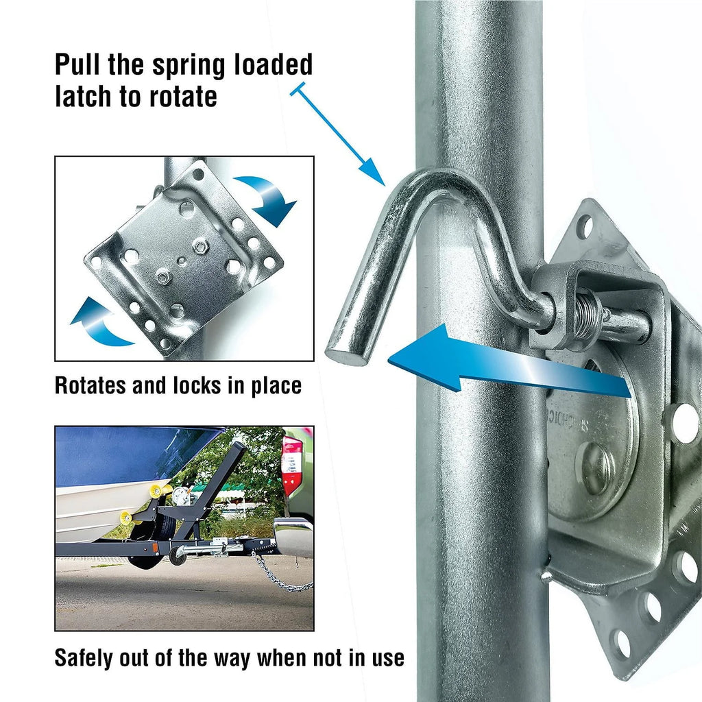 Seachoice Fold Up Trailer Jack, 22-7/8 In., Max Lift 1,000 Lbs.