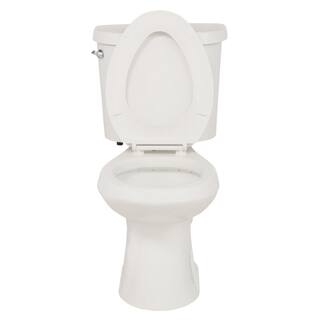 2-Piece 1.28 GPF High Efficiency Single Flush Elongated Toilet in White