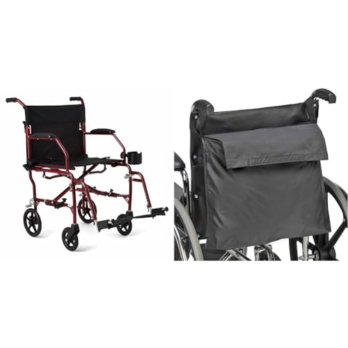 Medline Ultralight Transport Wheelchair Desk Length