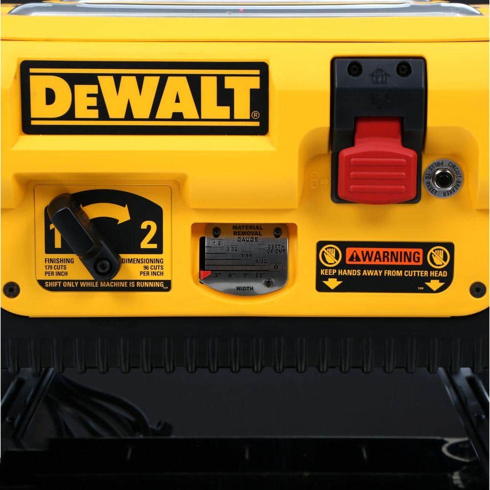15 Amp Corded 13 in. Heavy-Duty 2-Speed Thickness Planer with (3) Knives, In Feed Table and Out Feed Table DW735X