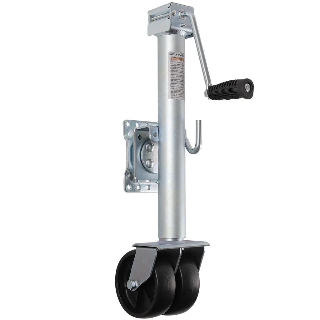 Weize Trailer Jack, Heavy Duty Swivel Boat Trailer Jack with Dual Wheels, 2000 lbs, 14 Lift