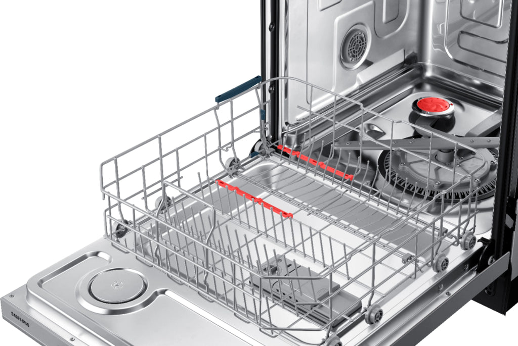 Samsung - StormWash 24 Top Control Built-In Dishwasher with AutoRelease Dry, 3rd Rack, 48 dBA - Stainless steel
