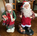 Holiday Creations Mr & Mrs Santa Claus Lighted Animated Figures Electric Switch