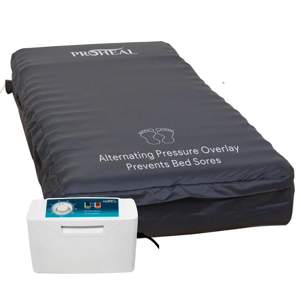 Proheal 5 Thick Alternating Pressure Bed Pad - Air Mattress Overlay with Pump - Bed Size 36” x 80” Thickness: variates