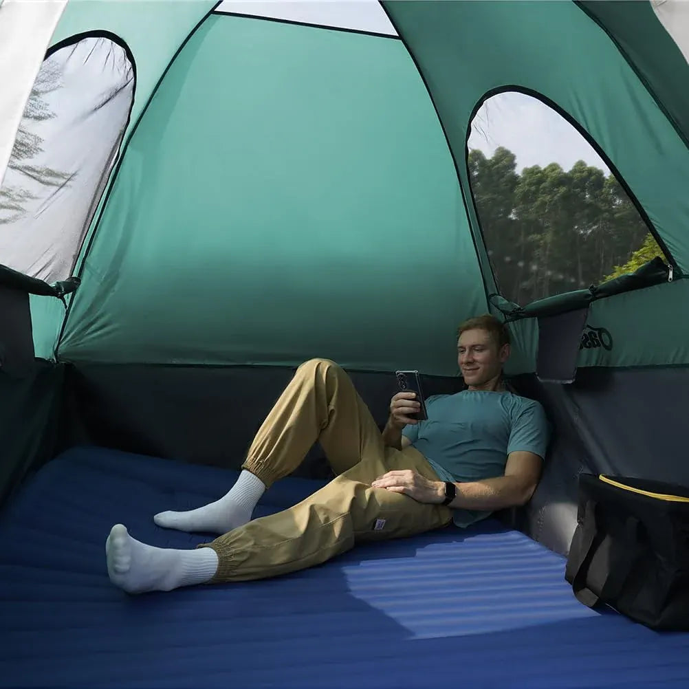 Oasser Pickup Truck Tent Truck Bed Tent for Camping Tent with Rainfly Waterproof PU2000mm 210D 5.5'-6' Double Layer for 2 Person Carrry Bag Storage Pocket Spare Fiberglass Pole Green