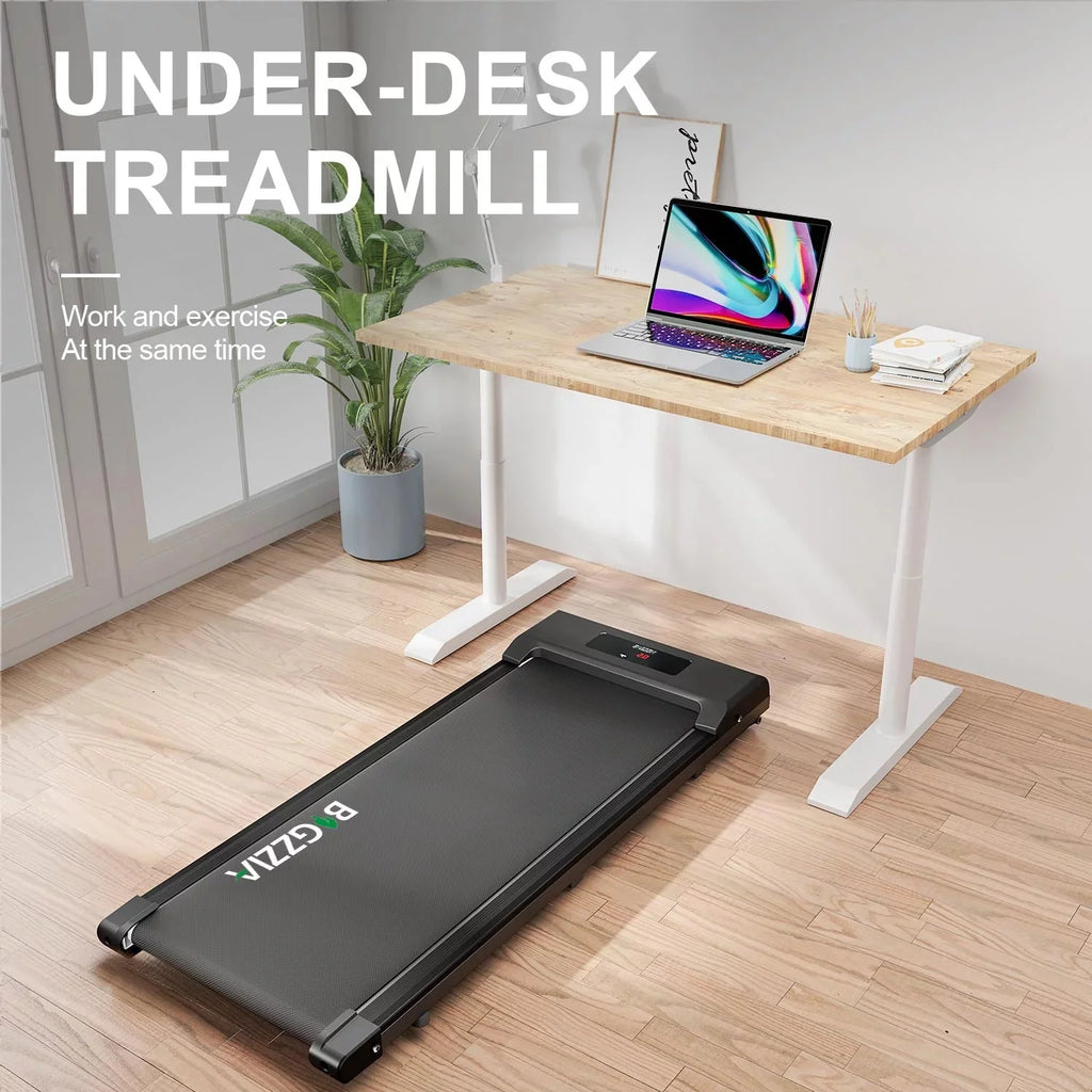 Bigzzia Treadmill 2 HP Portable Running Machine Walking Treadmill Exercise Maximum Weight 265 lbs Black