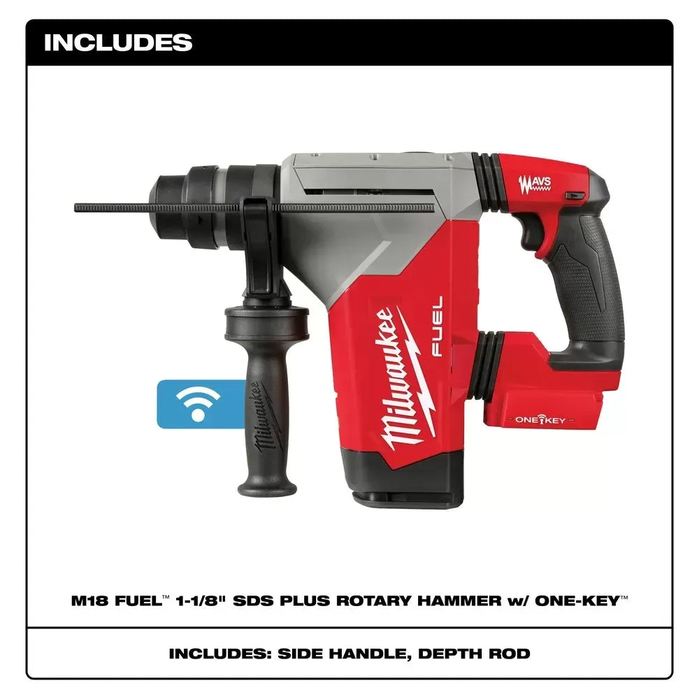 Milwaukee 2915-20 M18 FUEL 1-1/8 SDS Plus Rotary Hammer w/ ONE-KEY - Bare Tool