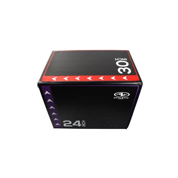 Athletic Works 3 In 1 - 20x24x30 Foam Plyometric Box For Jumping Exercise