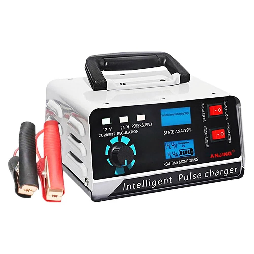 JahyShow Heavy Duty Smart Car Battery Charger: 400W 12V/24V Powerhouse for All Vehicles