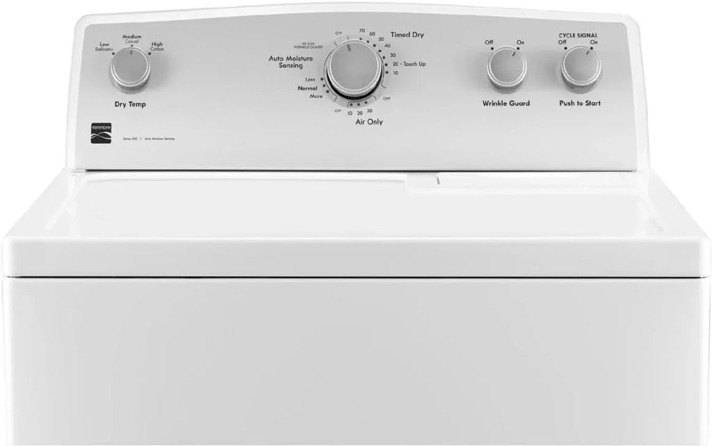 Kenmore 29 Front Load Electric Dryer with Wrinkle Guard and 7.0 Cubic Ft. Total Capacity, White
