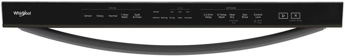 Whirlpool - 24 Built-In Dishwasher - Black stainless steel