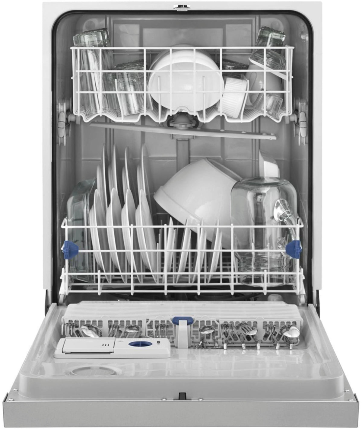 Whirlpool - 24 Tall Tub Built-In Dishwasher - Monochromatic stainless steel