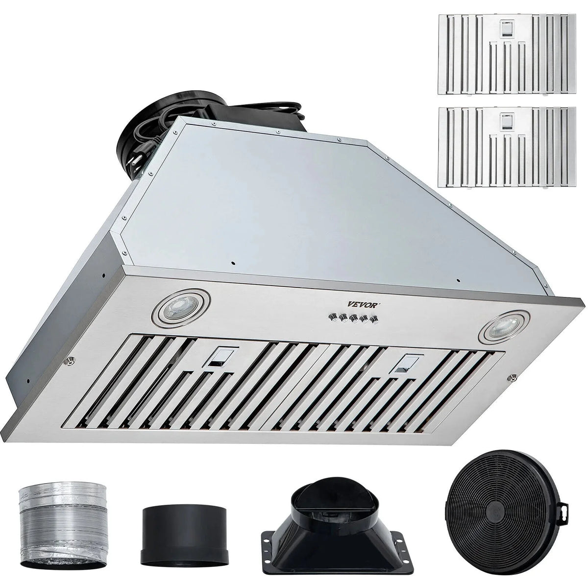 ZGBY 30 Built-In/Insert Range Hood 800Cfm 3-Speed Exhaust Fan Kitchen Stove