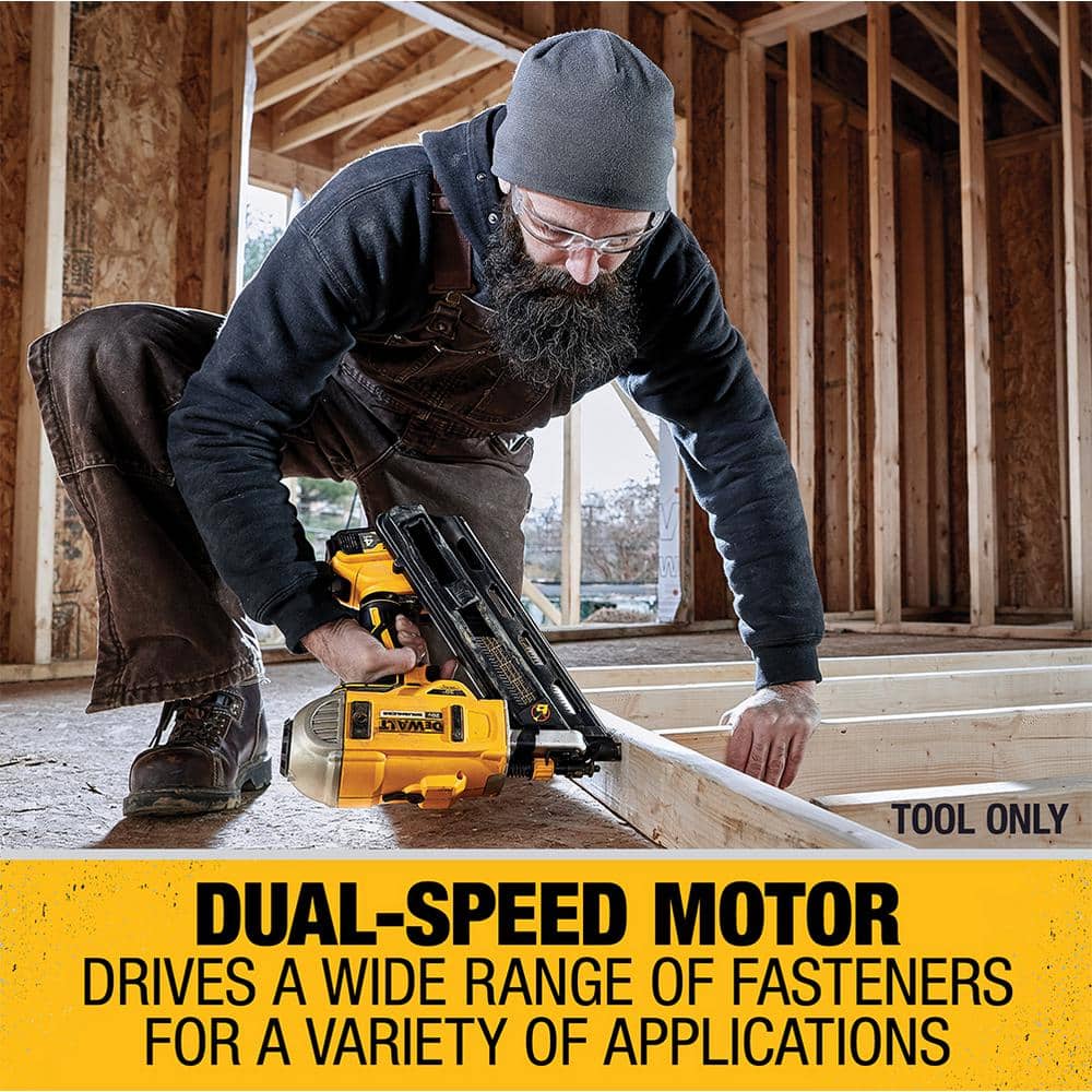 20V MAX XR Lithium-Ion Cordless Brushless 2-Speed 30�ć Paper Collated Framing Nailer (Tool Only) DCN692B