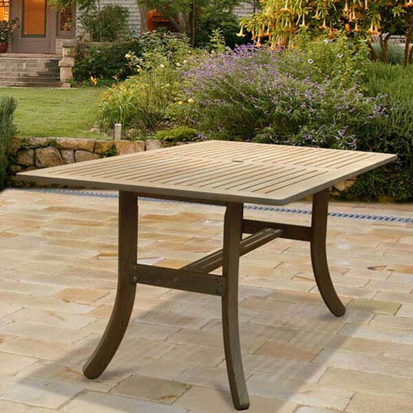Renaissance Outdoor Hand-scraped Hardwood Rectangular Table