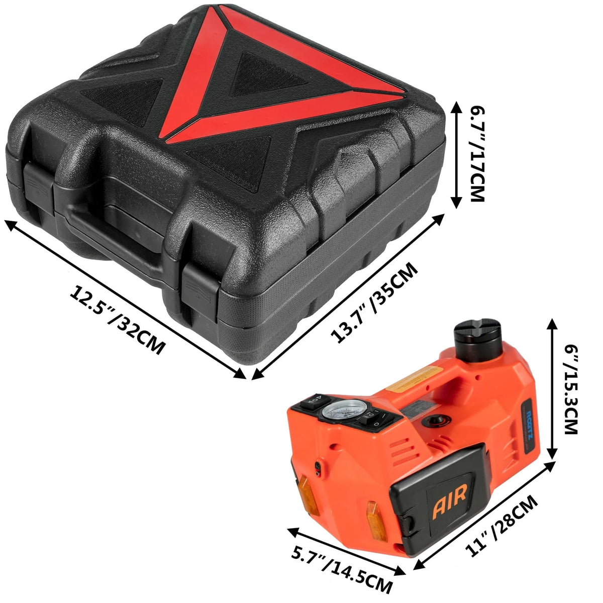 VEVOR Electric Jack 5t Electric Car Jack 12V DC 11023 lbs. Scissor Jack with Electric Impact Wrench LED Flashlight All in One for Vehicle Repairing and Tire Replacing Portable Tool Case