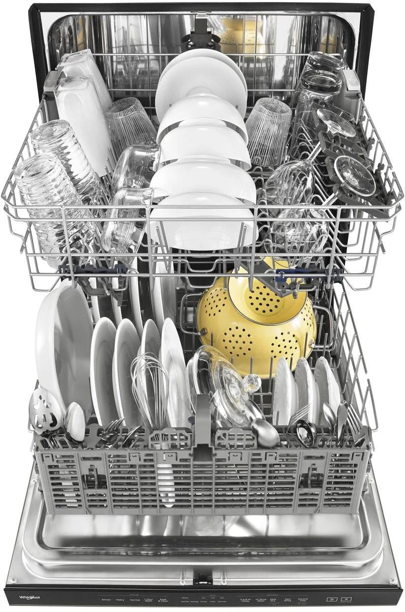 Whirlpool - 24 Built-In Dishwasher - Black stainless steel