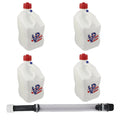 VP Racing Fuels 5.5 Gal Utility Jugs (4 Pack) w/ 14 Inch Hose, Patriotic