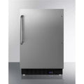 Summit ALFZ37BSSTB 20 in. Built-In All-Freezer, Stainless Steel & Black - 25 in.